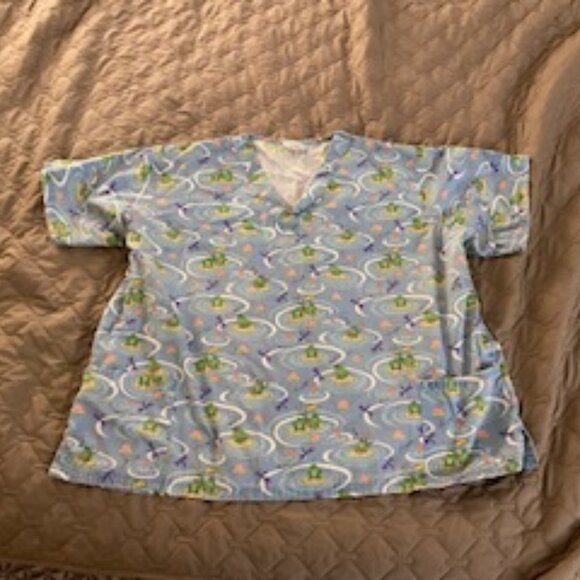 Scrub top Plus size shortsleeve - Picture 1 of 3
